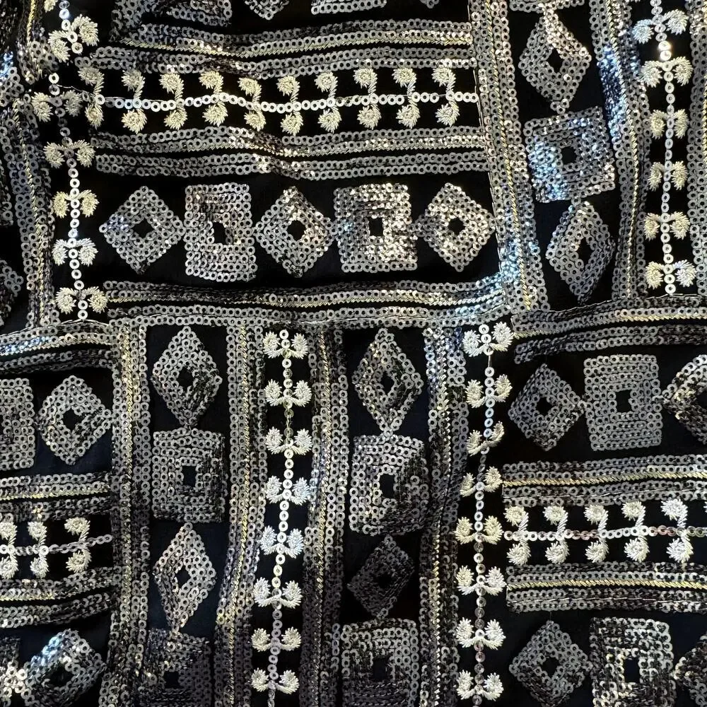 VTG Bob Mackie Wearable Art Black Sequined Jacket Size 18W women's - Picture 4 of 6